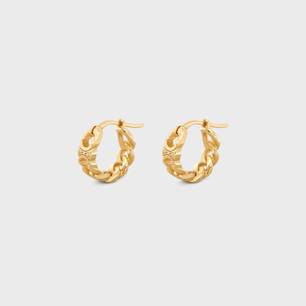 Celine Triomphe Hoop Earrings AUTHENTIC
